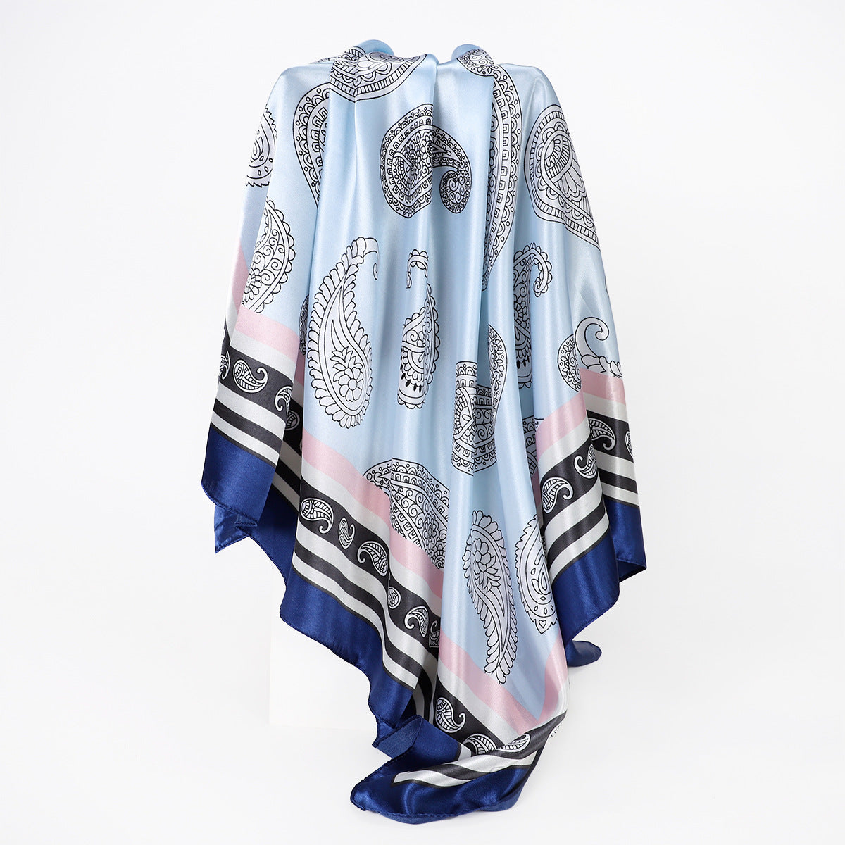 Simple All-Matching 90cm Square Scarf Headscarf Paisley Silk Scarf Women's Shawl