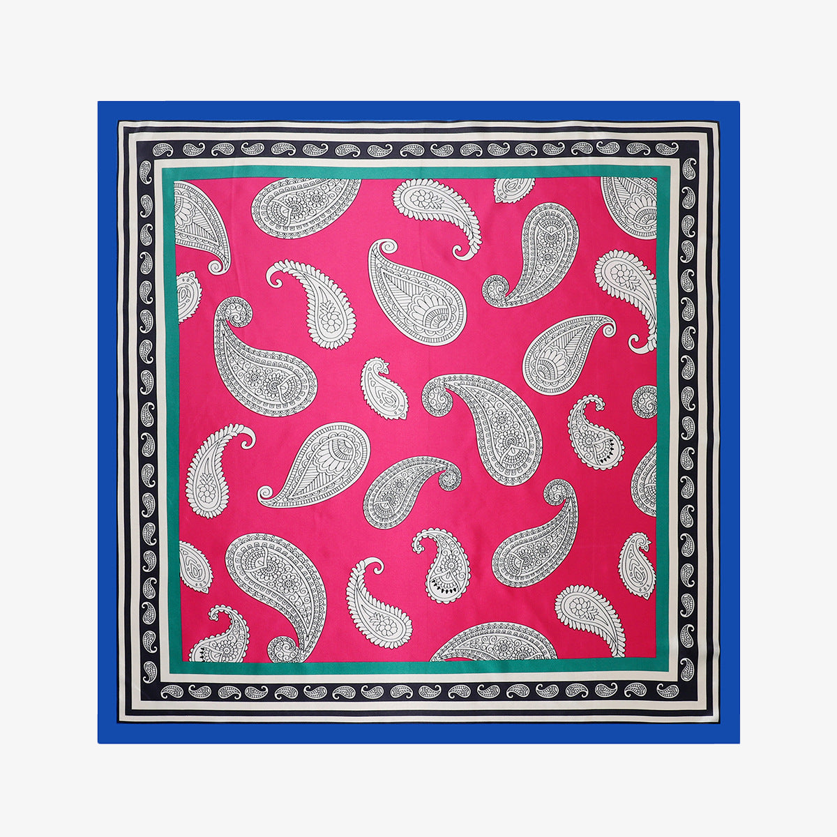 Simple All-Matching 90cm Square Scarf Headscarf Paisley Silk Scarf Women's Shawl