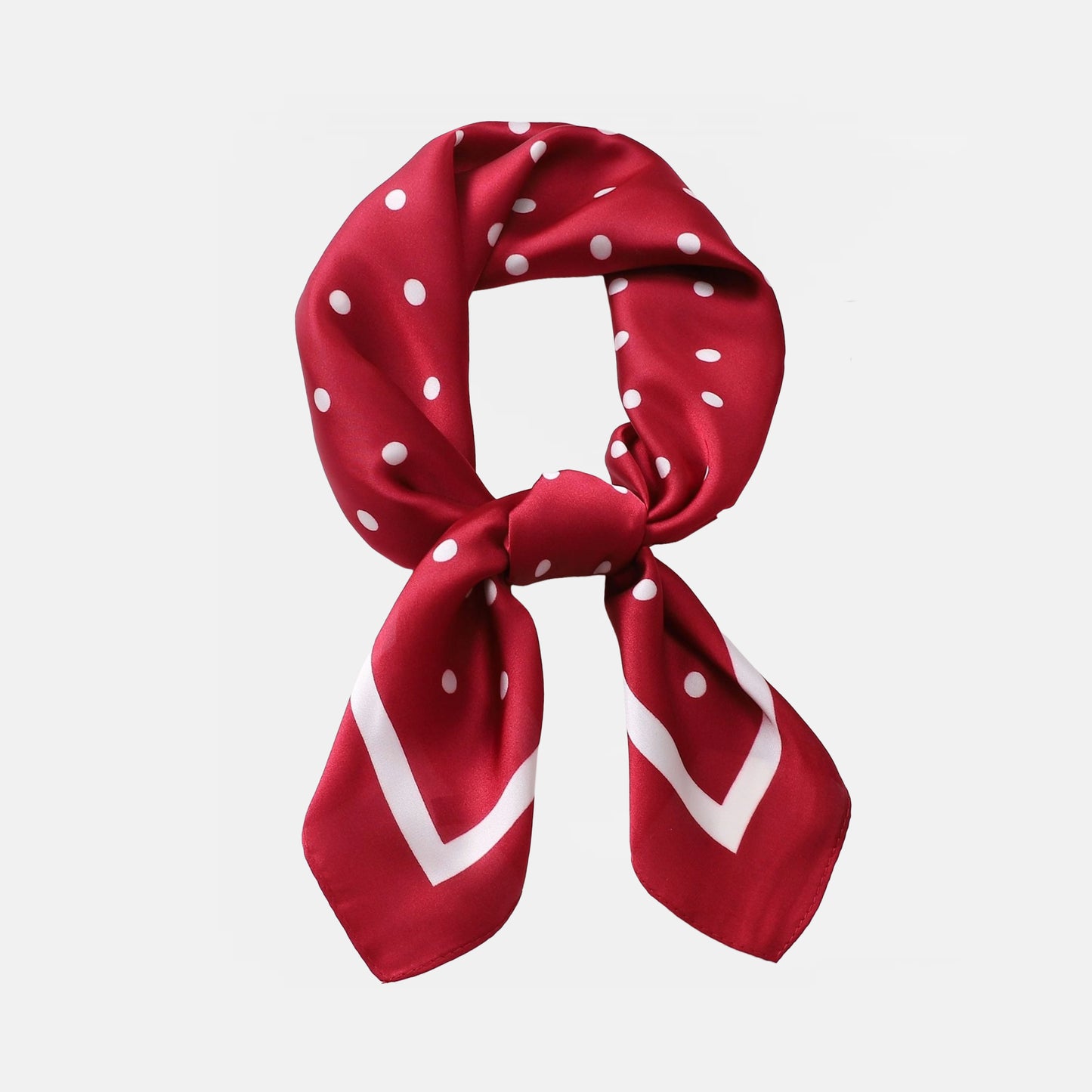 red silk neck scarf 70*70 for women