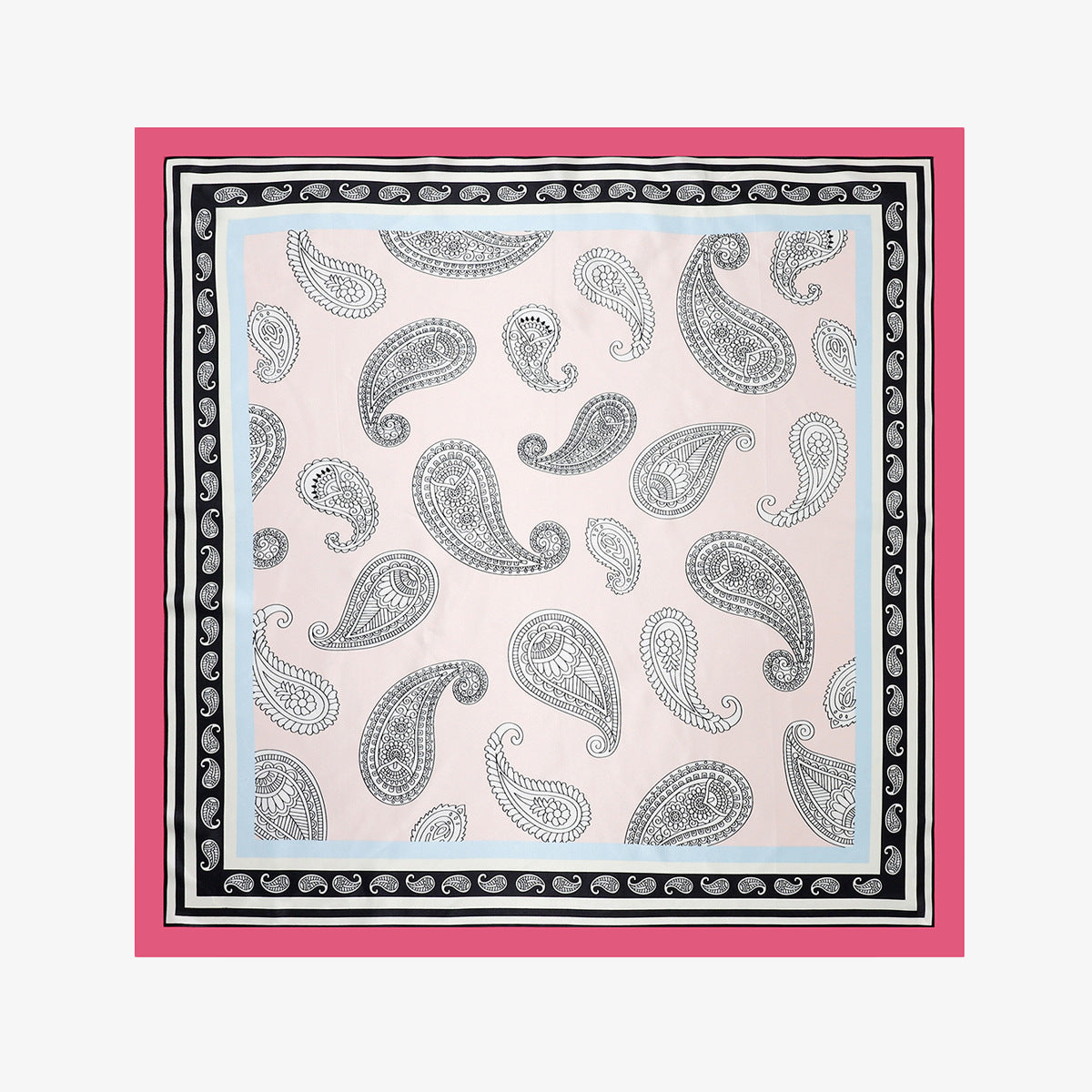 Simple All-Matching 90cm Square Scarf Headscarf Paisley Silk Scarf Women's Shawl
