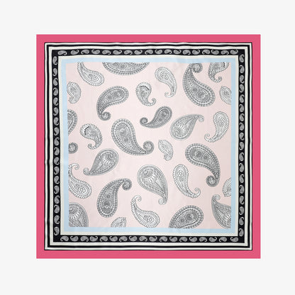 Simple All-Matching 90cm Square Scarf Headscarf Paisley Silk Scarf Women's Shawl