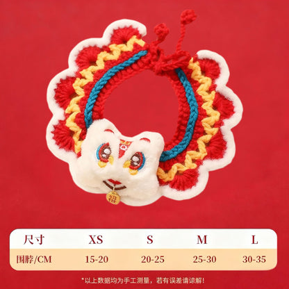 Christmas Pet Collar New Year Knitted Cat Scarf Decoration Bib Pet Supplies Dog Bib