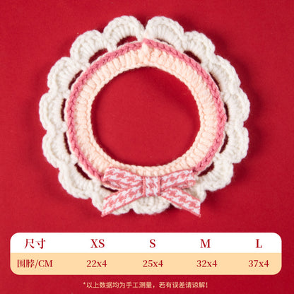 Christmas Pet Collar New Year Knitted Cat Scarf Decoration Bib Pet Supplies Dog Bib