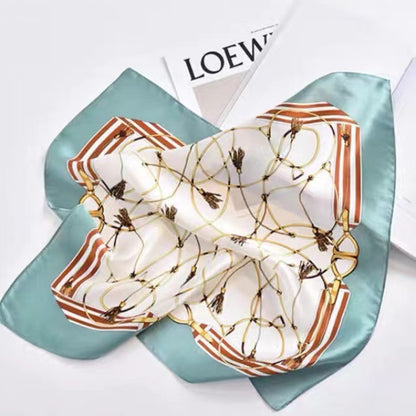 [100% Mulberry Silk] Silk Scarf for Women Autumn Scarf Neck Warmer Versatile Hairband Fashion Small Square Scarf