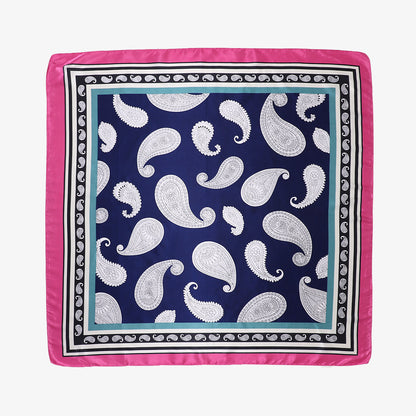 Simple All-Matching 90cm Square Scarf Headscarf Paisley Silk Scarf Women's Shawl