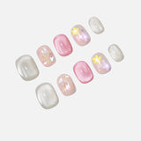 Whispers Among Flowers - Short Square Nails
