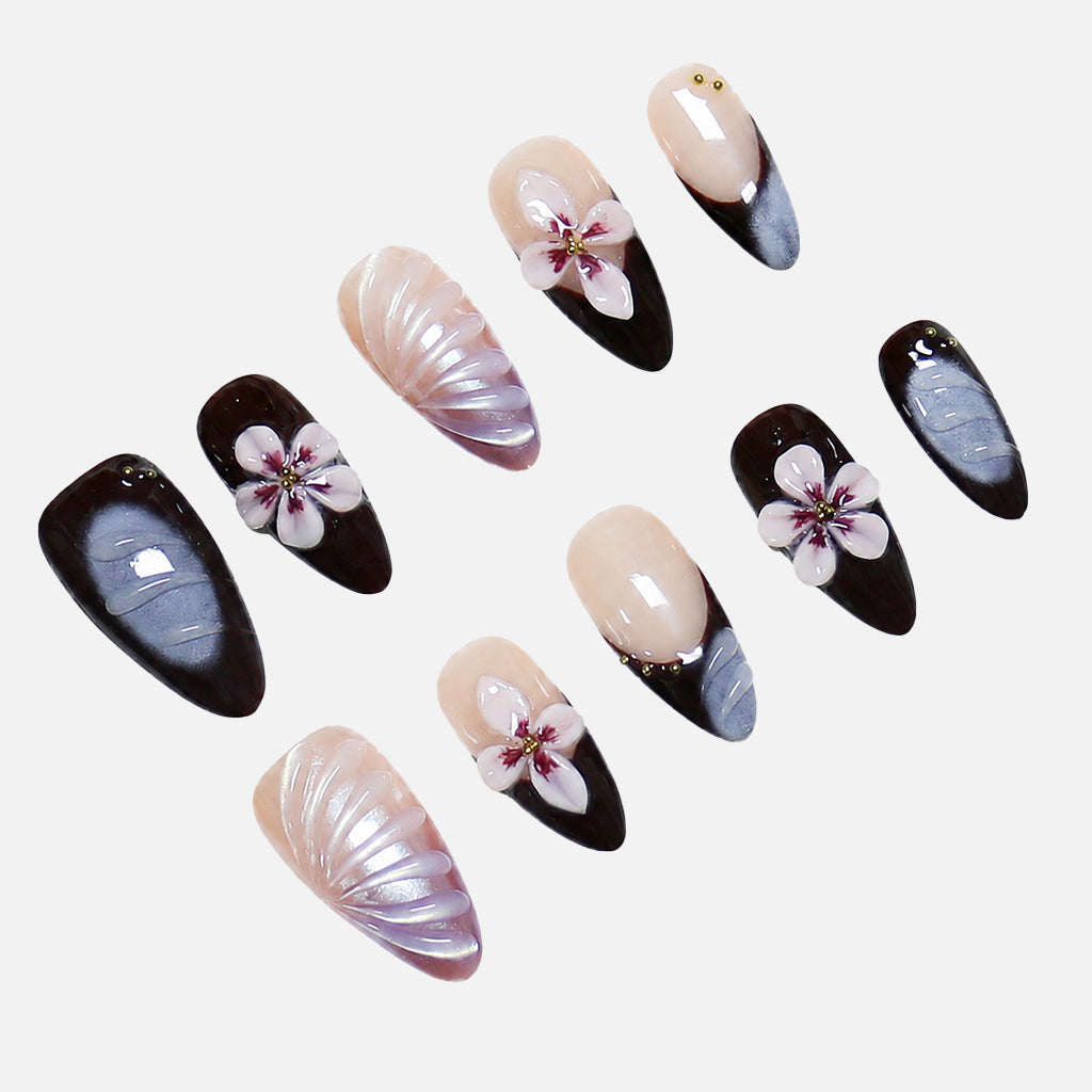 Dark Blossom Shell Long Almond - Product