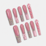 Pink Diamond Bow Luxe – Extra Long Square