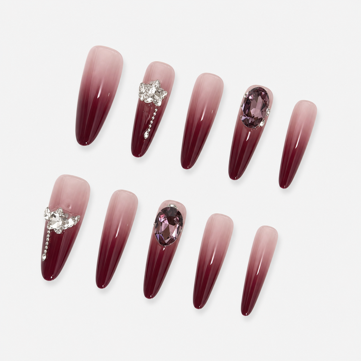 Burgundy Butterfly Gem - Product