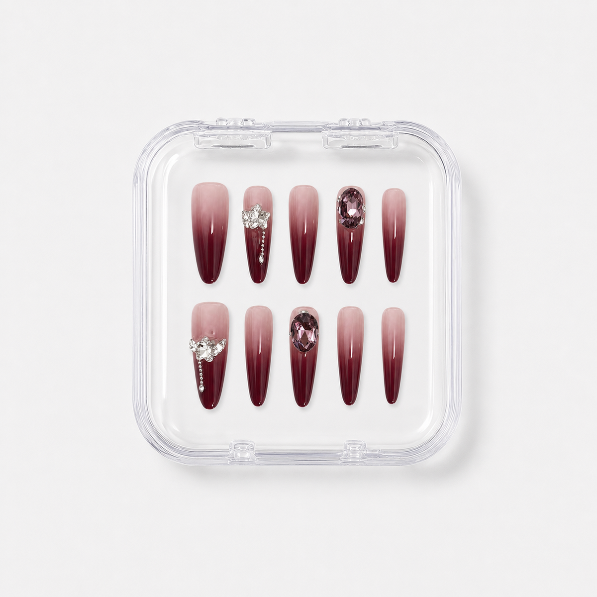 Burgundy Butterfly Gem - Box