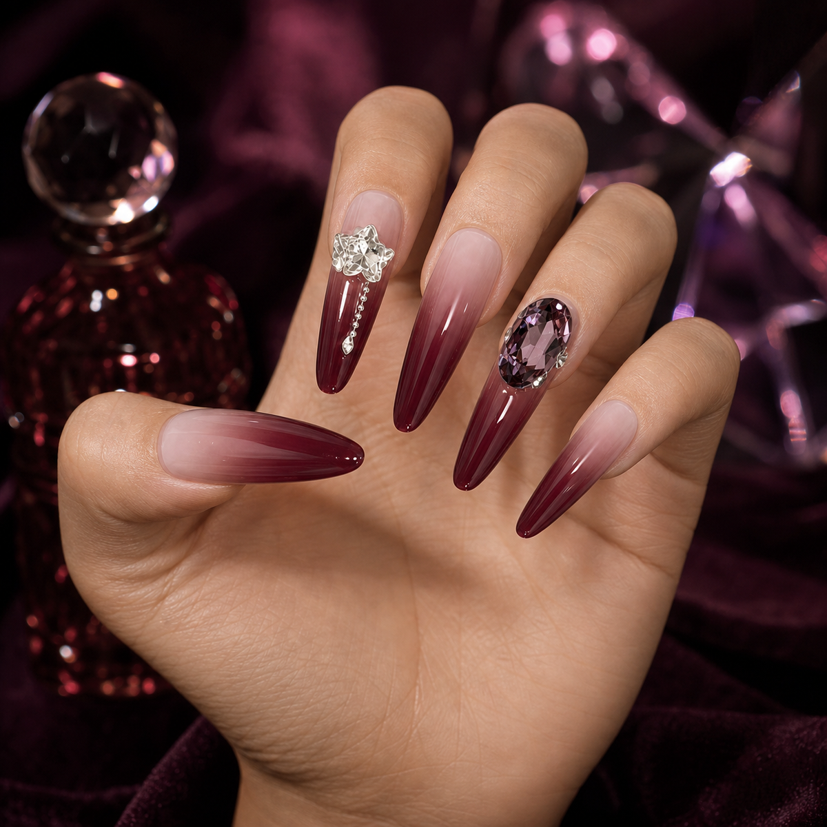Burgundy Butterfly Gem - Model