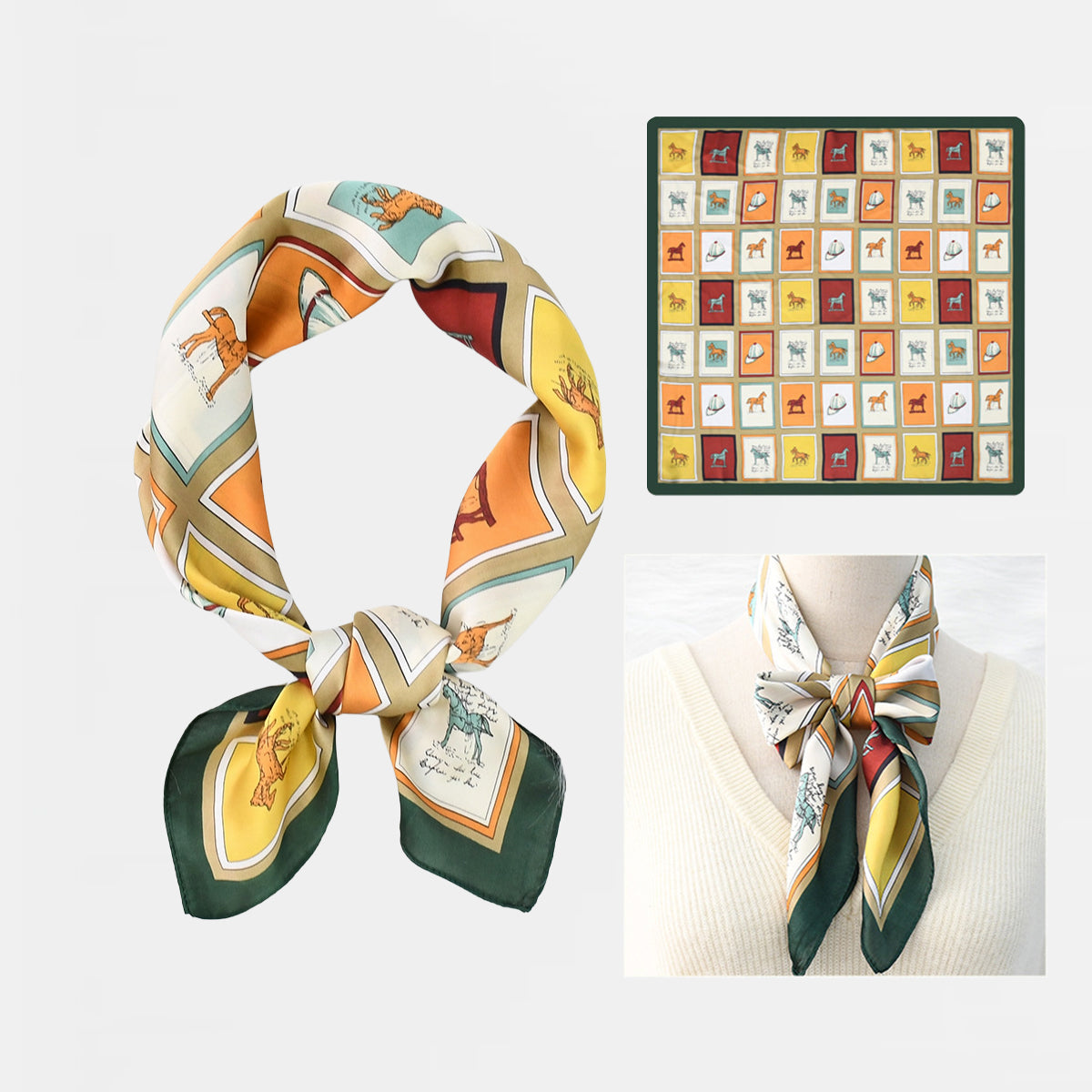horse silk scarf