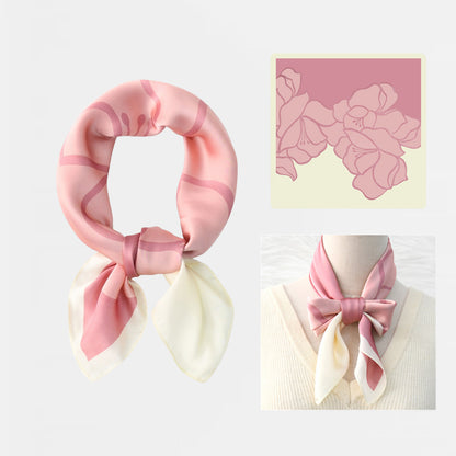 pink silk scarf