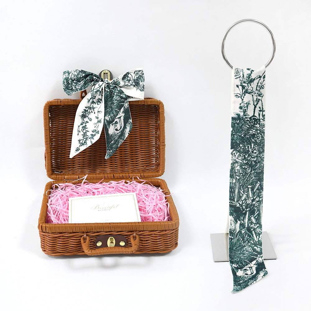 26 letter tarot card small ribbon scarf tied bag holiday gift box versatile headband decoration small scarf