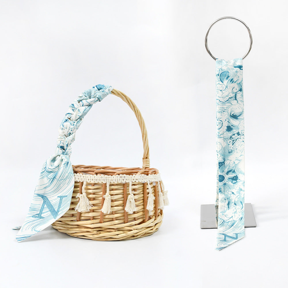 26 letter tarot card small ribbon scarf tied bag holiday gift box versatile headband decoration small scarf