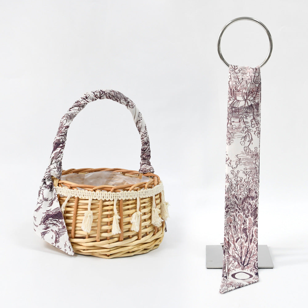 26 letter tarot card small ribbon scarf tied bag holiday gift box versatile headband decoration small scarf