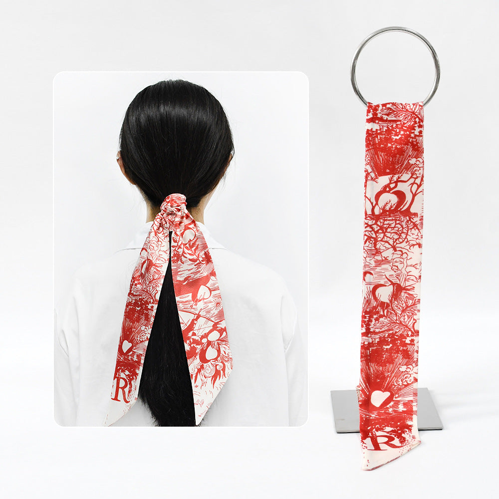 26 letter tarot card small ribbon scarf tied bag holiday gift box versatile headband decoration small scarf