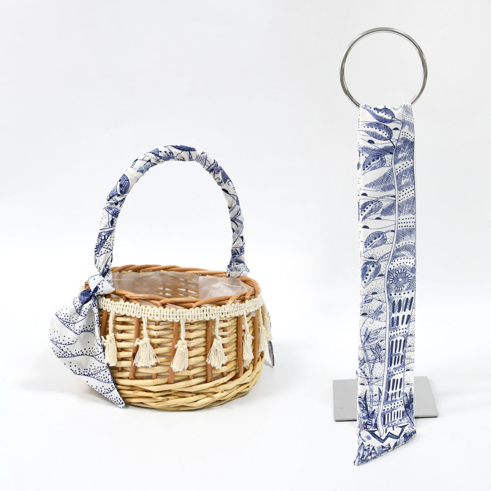 26 letter tarot card small ribbon scarf tied bag holiday gift box versatile headband decoration small scarf