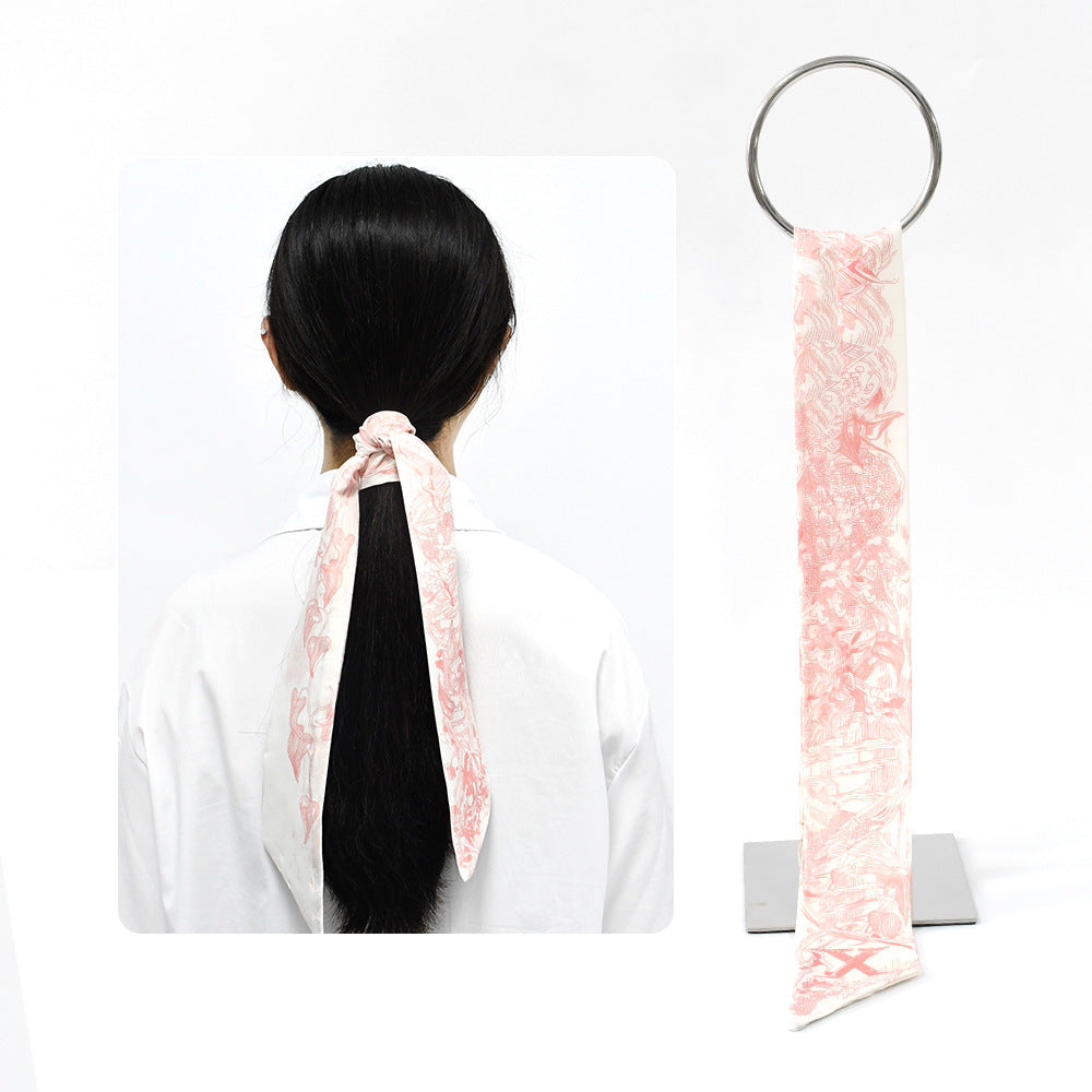 26 letter tarot card small ribbon scarf tied bag holiday gift box versatile headband decoration small scarf