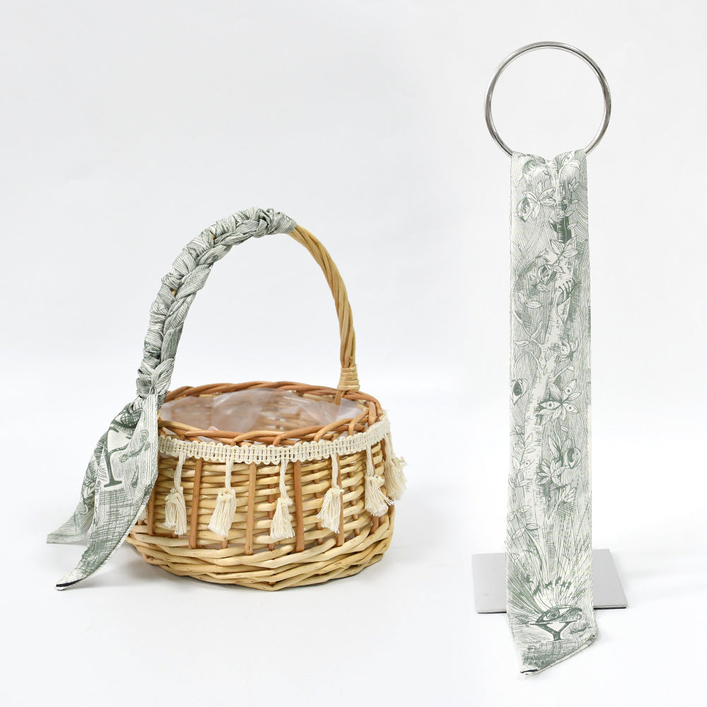 26 letter tarot card small ribbon scarf tied bag holiday gift box versatile headband decoration small scarf