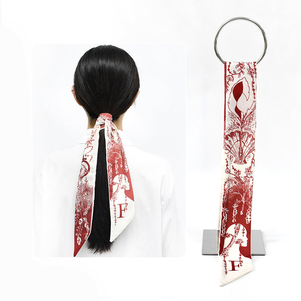 26 letter tarot card small ribbon scarf tied bag holiday gift box versatile headband decoration small scarf