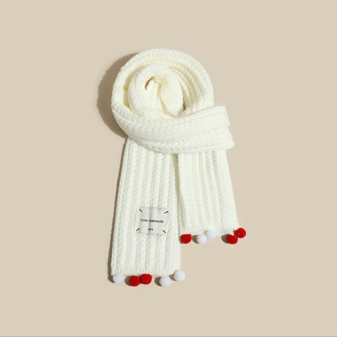 New Christmas Scarf for Women, Versatile, Brightening, Imitation Cashmere Reindeer Scarf, New Year Red Scarf