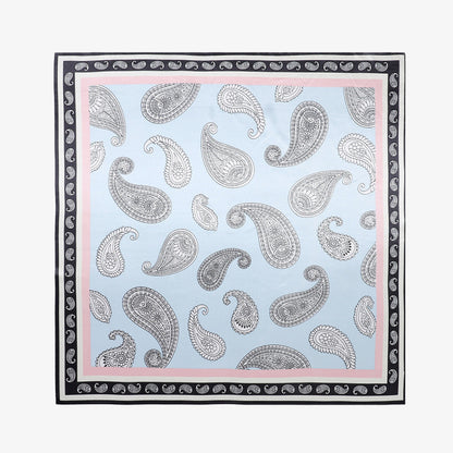 Simple All-Matching 90cm Square Scarf Headscarf Paisley Silk Scarf Women's Shawl