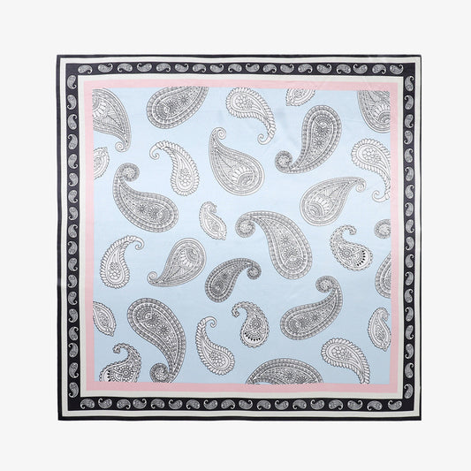 Simple All-Matching 90cm Square Scarf Headscarf Paisley Silk Scarf Women's Shawl