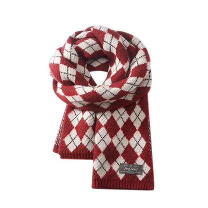 New Christmas Scarf for Women, Versatile, Brightening, Imitation Cashmere Reindeer Scarf, New Year Red Scarf