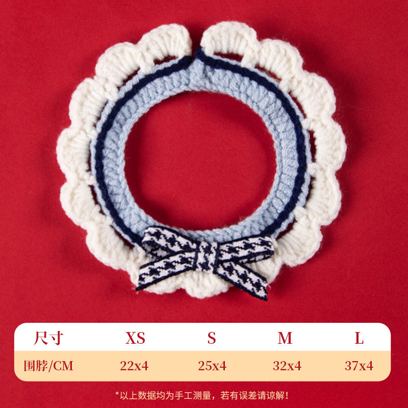 Christmas Pet Collar New Year Knitted Cat Scarf Decoration Bib Pet Supplies Dog Bib
