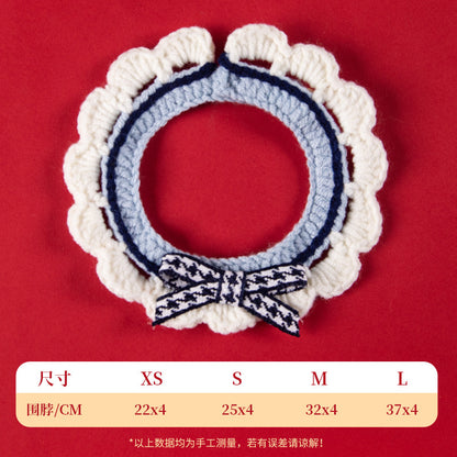 Christmas Pet Collar New Year Knitted Cat Scarf Decoration Bib Pet Supplies Dog Bib