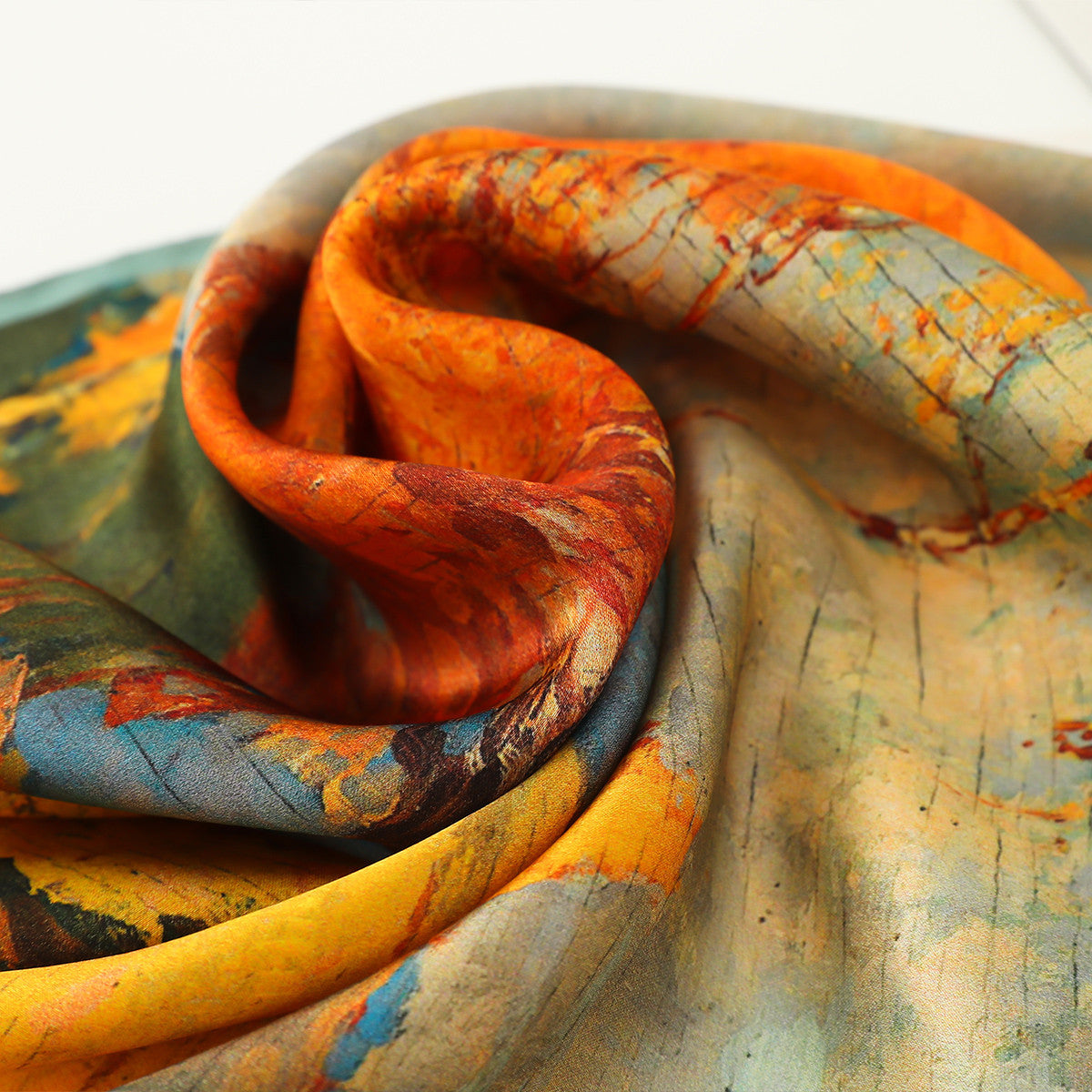 [100% Mulberry Silk] Silk Scarf for Women Autumn Scarf Neck Warmer Versatile Hairband Fashion Small Square Scarf