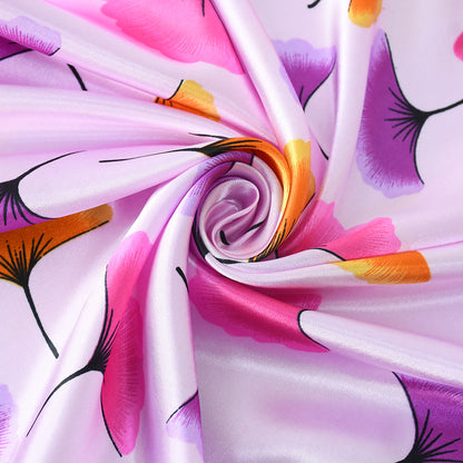 Flower Silk Scarf 50x50 Square Silk Scarf
